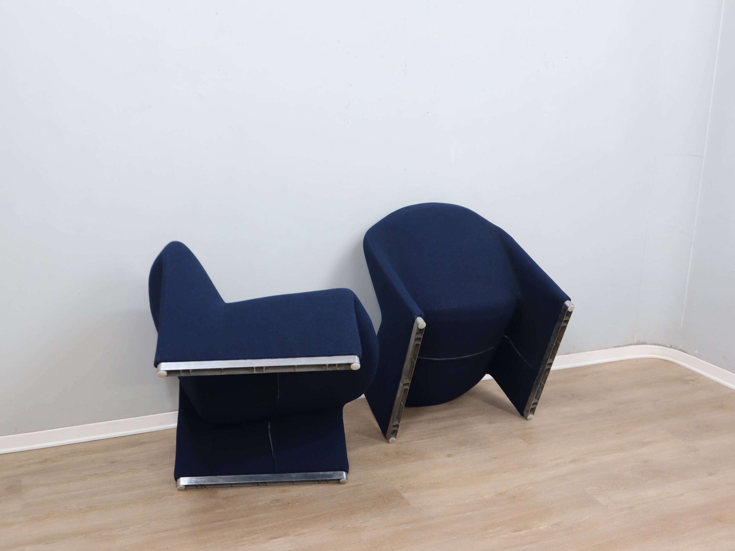 1970s Alky Armchairs by Giancarlo Piretti for Castelli. Restored Pair
