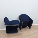 1970s Alky Armchairs by Giancarlo Piretti for Castelli. Restored Pair