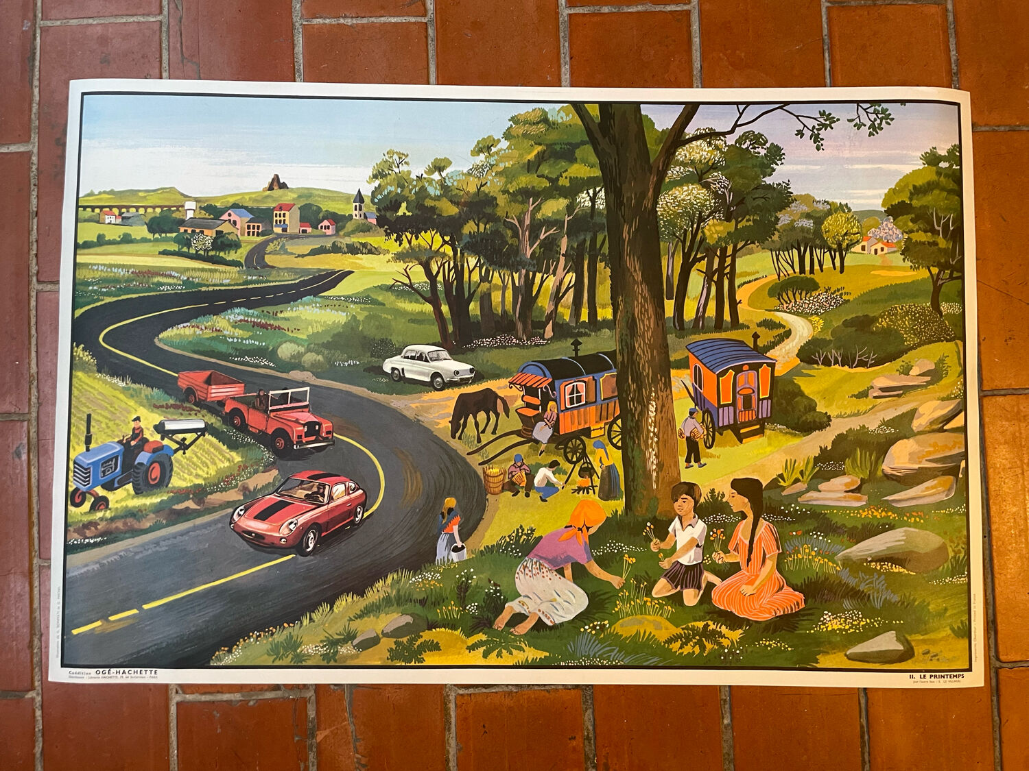 Ogé-Hachette poster "spring / village"