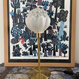 Table lamp bubbled glass globe