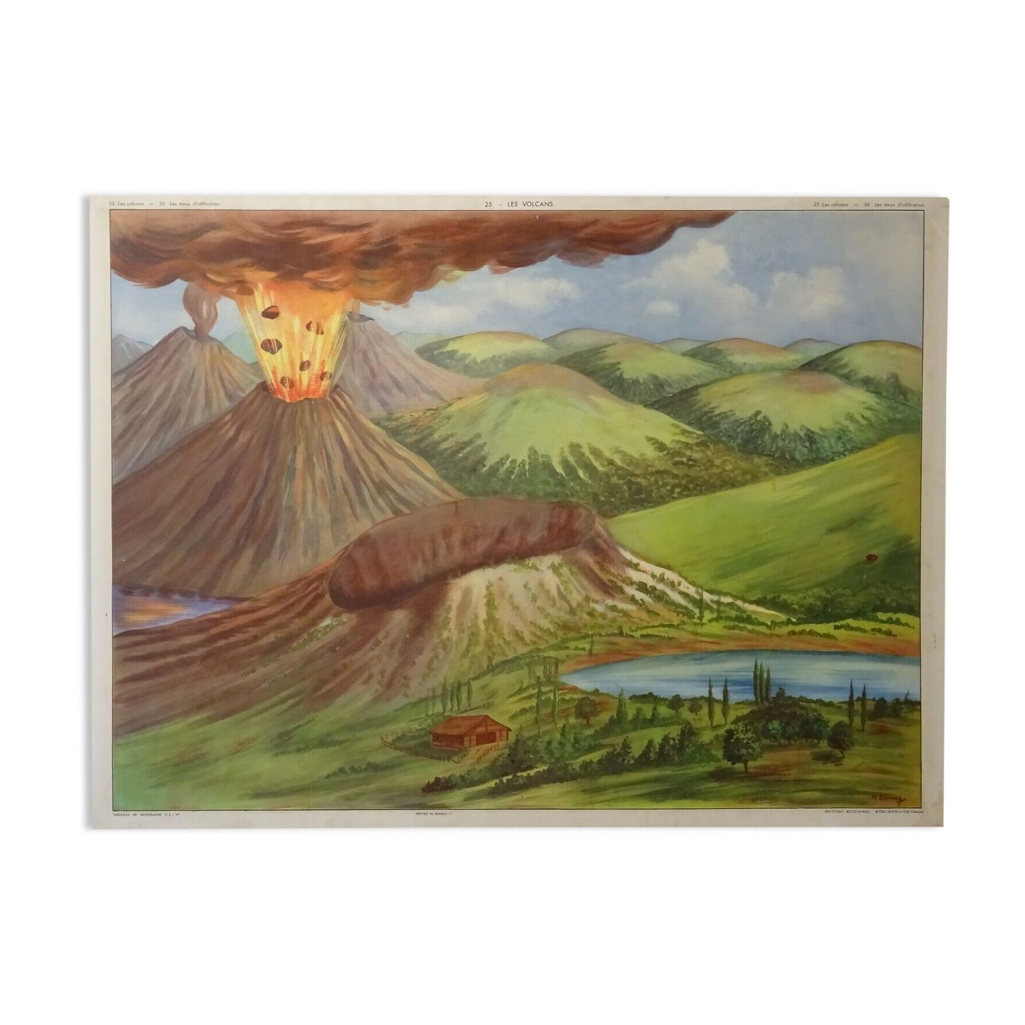 Rossignol school poster volcanoes / infiltration waters