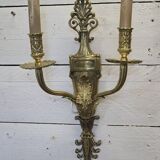 Louis XVI style wall lamp in bronze