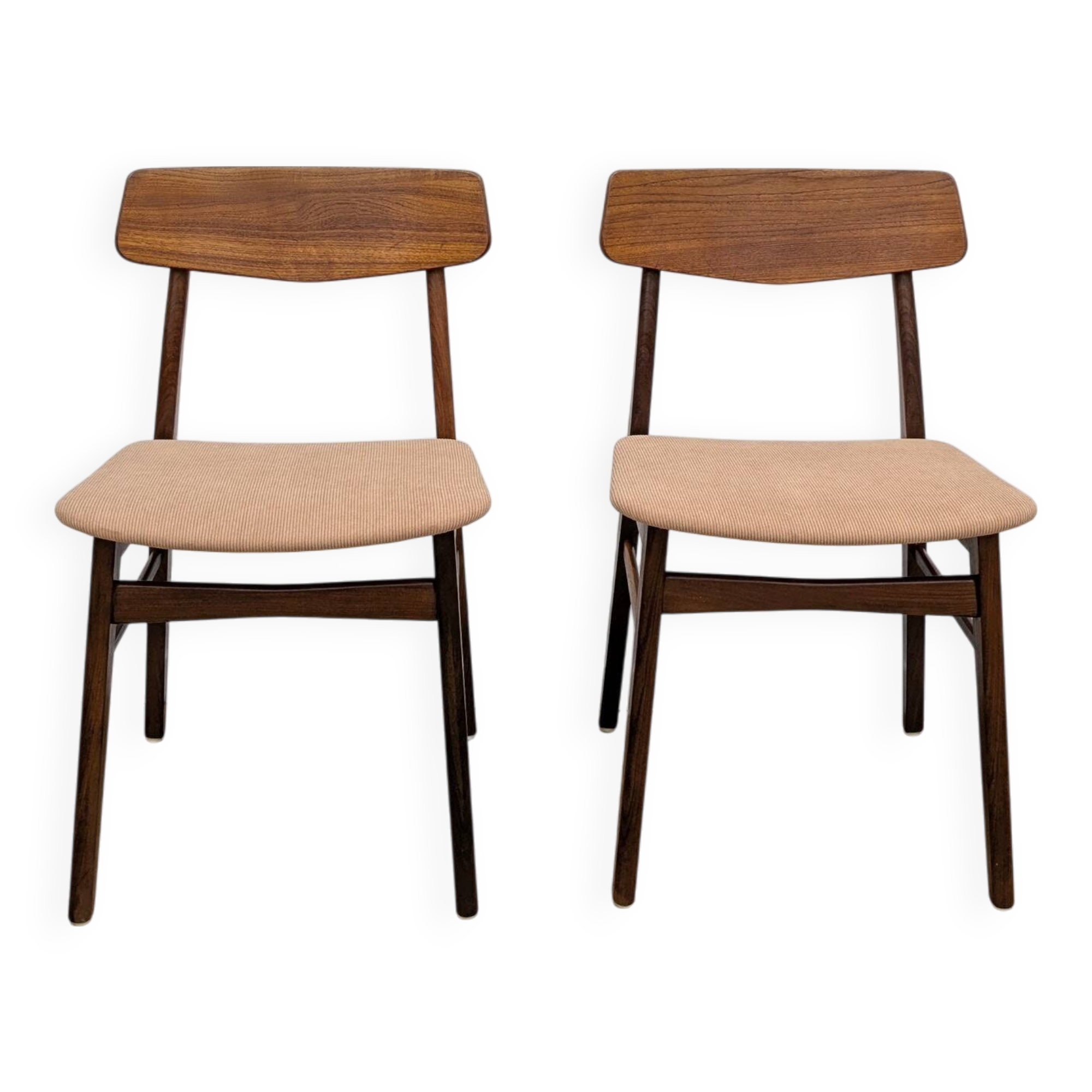 Pair of Danish teak chairs