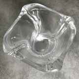 Crystal vase signed daum france free form 4.4 kg