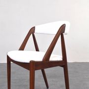 Teak & Boucle Chairs Model 31 by Kai Kristiansen for Schou Andersen, 1960s,