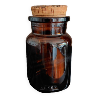 Vintage Brown Glass Lever Jar