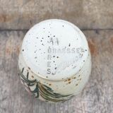 Vase grès Alsace Graessel beige décor ciselé made in France vintage