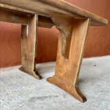 Pair of wooden farm benches