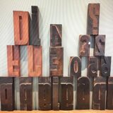 Print letters (20) - wood (pear)
