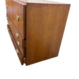 Vintage low wooden chest of drawers / filing cabinet