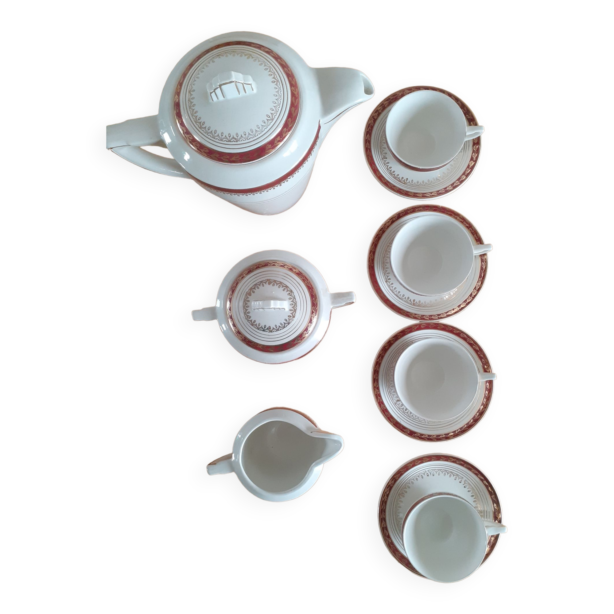 Ceranord coffee service, Saint Amand, Empire model