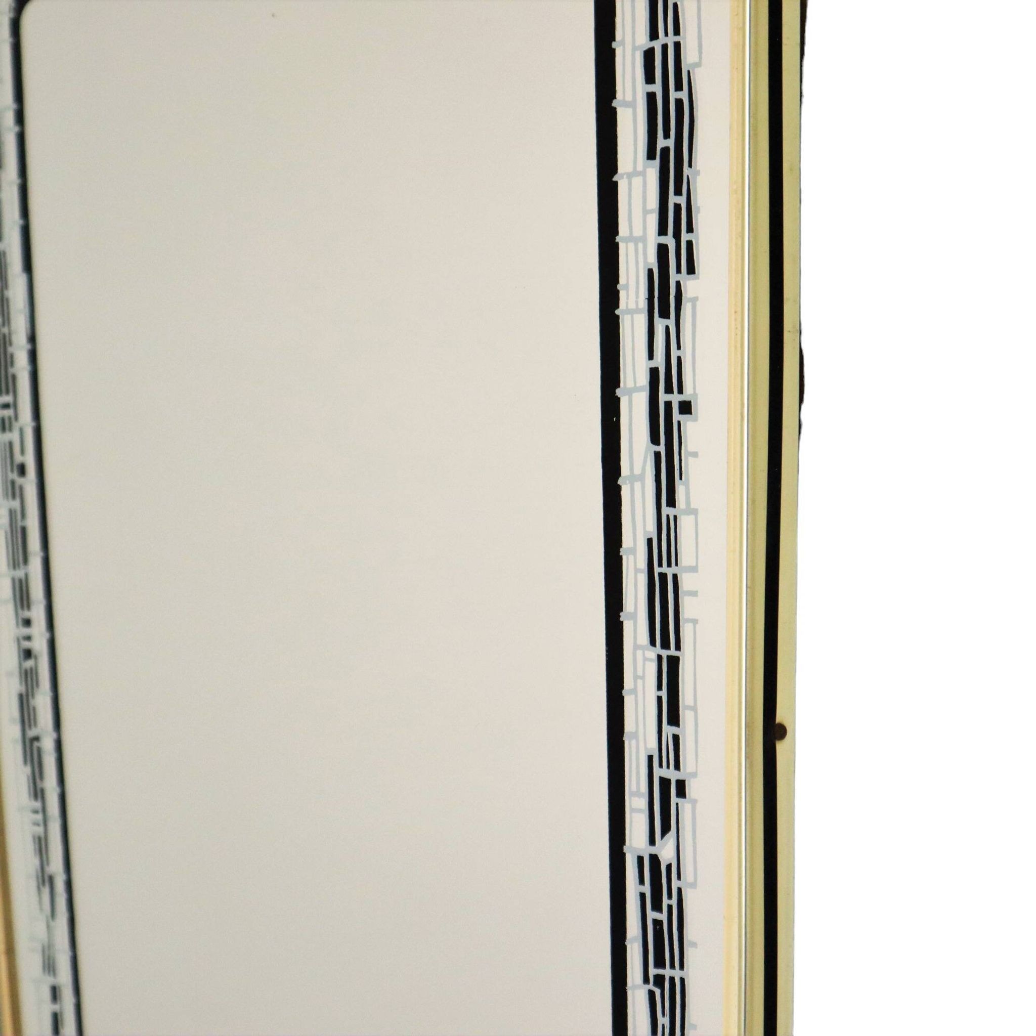 Fifties Rockabilly Mirror Geometric Motif Gold Vintage Design