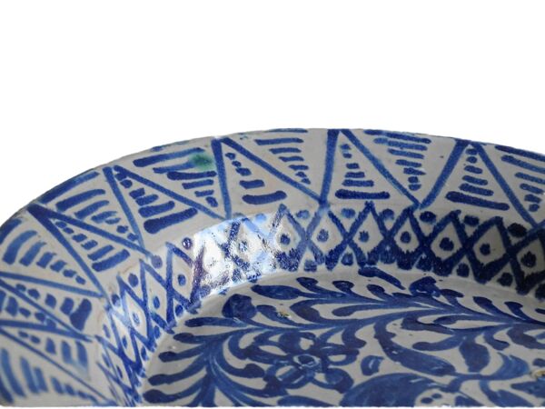 Bol Fajalauza espagnol bleu antique à grenade