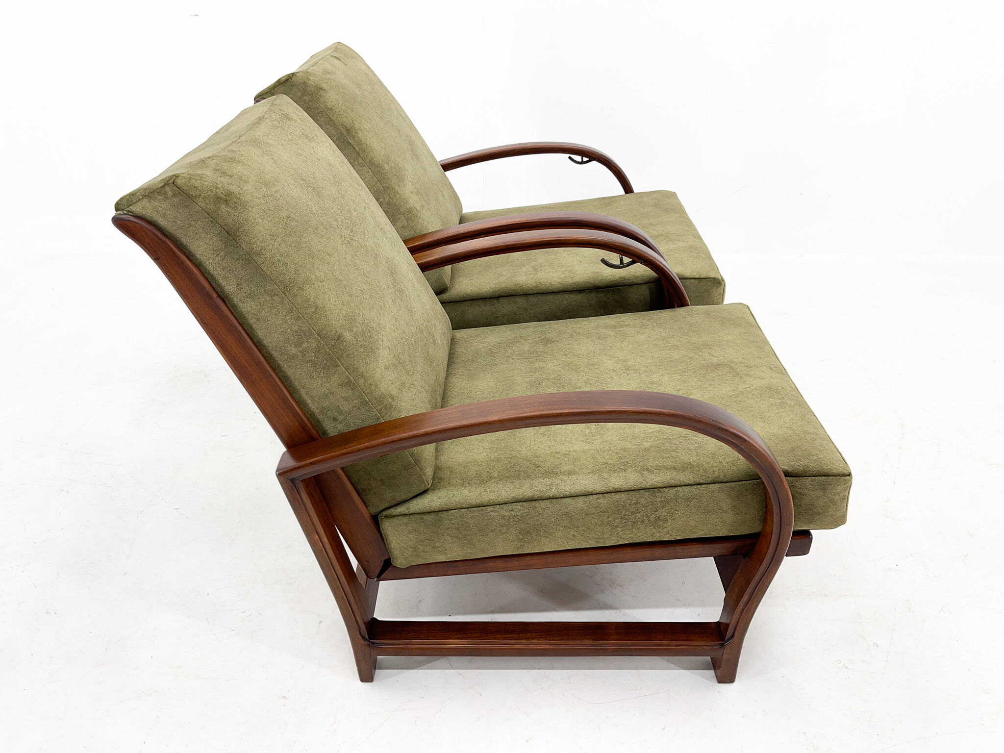 Pair of art deco adjustable armchairs 1930's