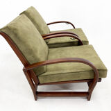 Pair of art deco adjustable armchairs 1930's