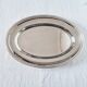 Oval silver metal tray Christofle Gallia Malmaison model