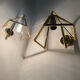 Vintage gold swan neck wall lights