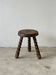 Antique wooden tripod stool