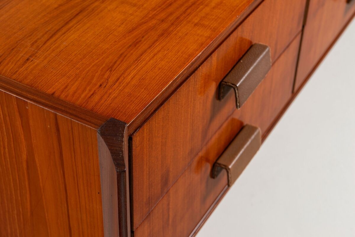 Italian sideboard or chest of drawers in teak Italy 1960