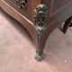 Louis XV style desk set in mahogany and burr walnut