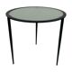 Vintage side table 80s metal and glass