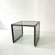 Vintage smoked glass and brass side table, Italy, 1970s