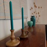 Lot of candlestick in vintage gres