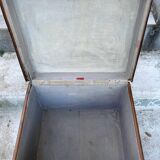 Antique hat trunk in genuine LEATHER
