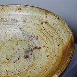 Large vintage stoneware fruit bowl from Puisaye attributed to Jean-Pierre Prudhomme.