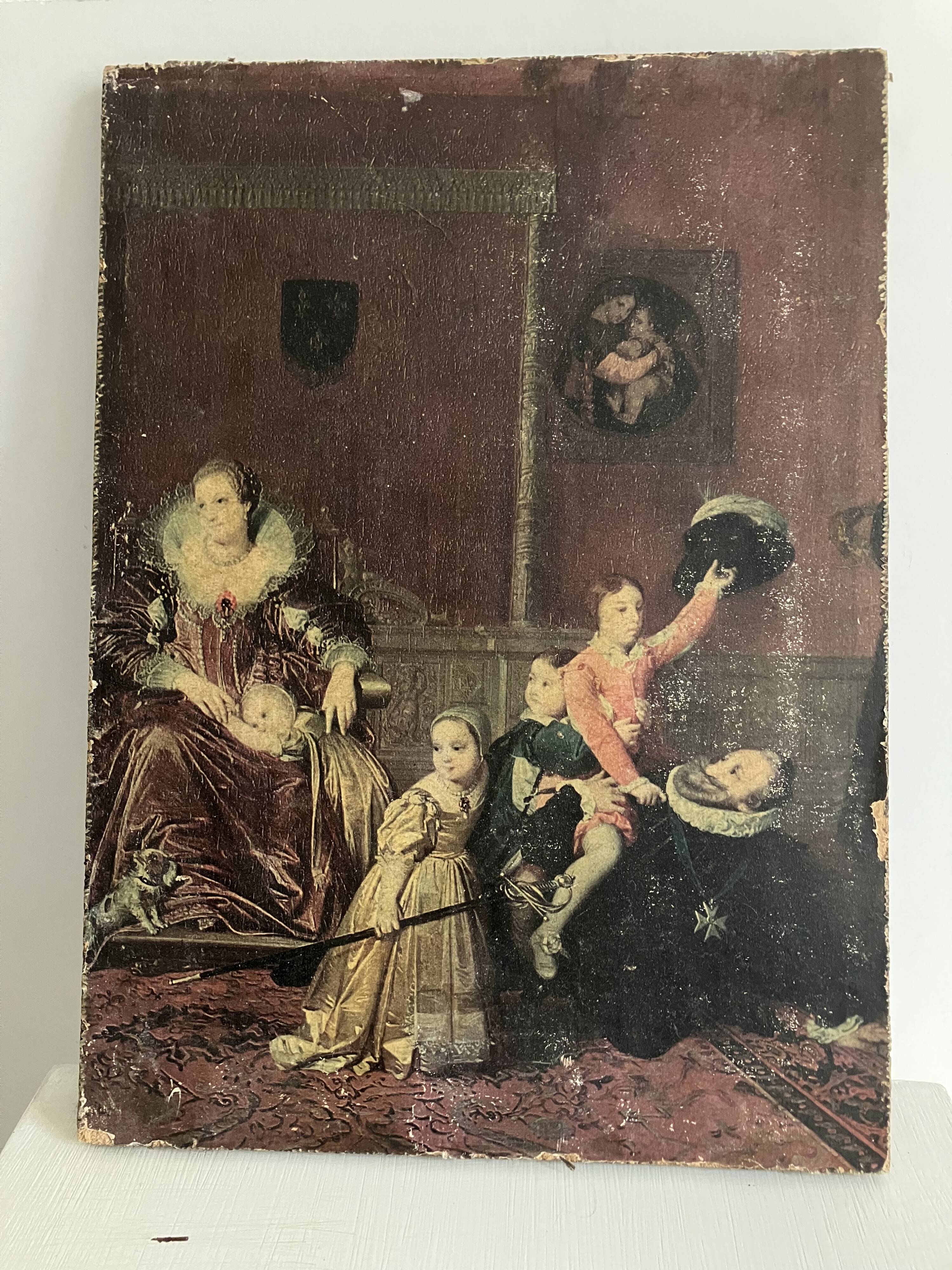 Small painting on wood, Henri IV - Saint Germain en Laye