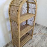 Étagère en osier vintage