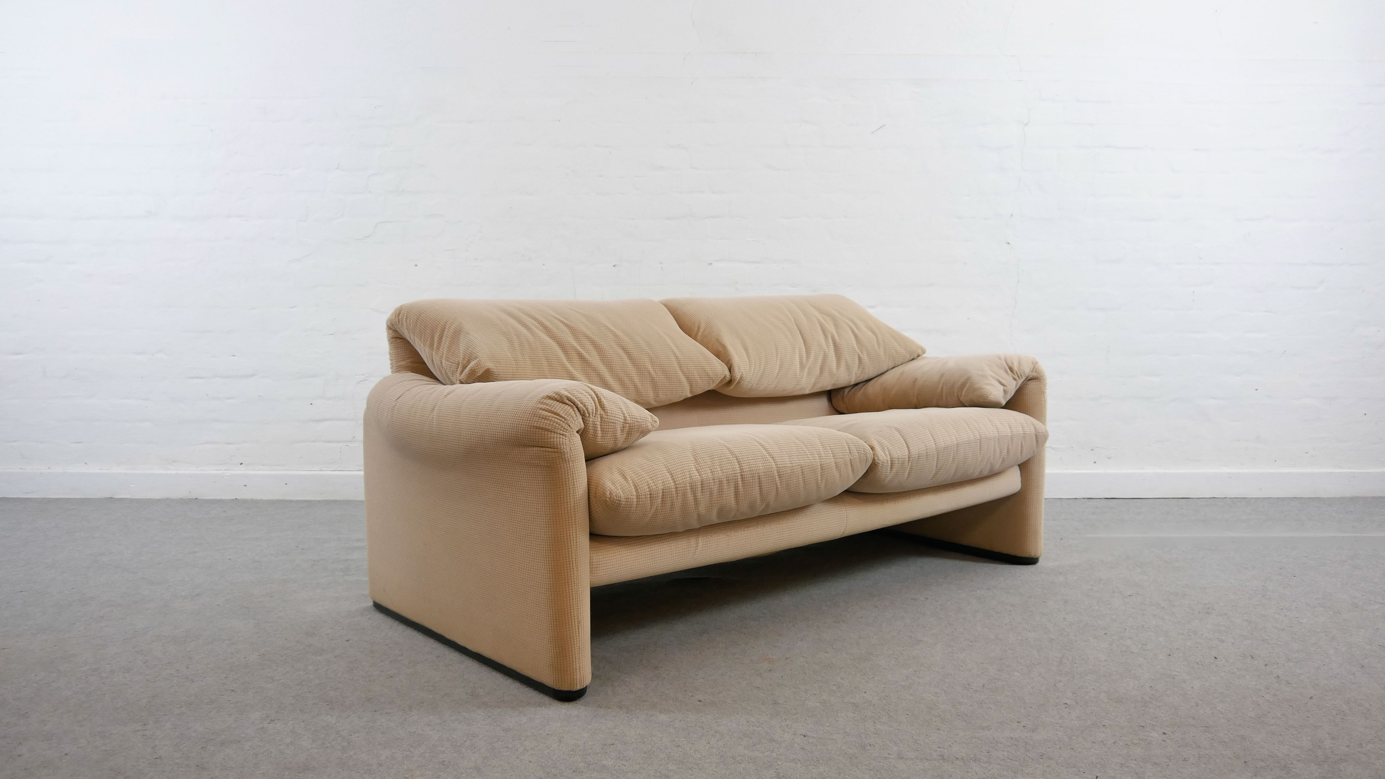 Set of Maralunga 2-seater & armchair by Vico Magistretti for Cassina, Italy