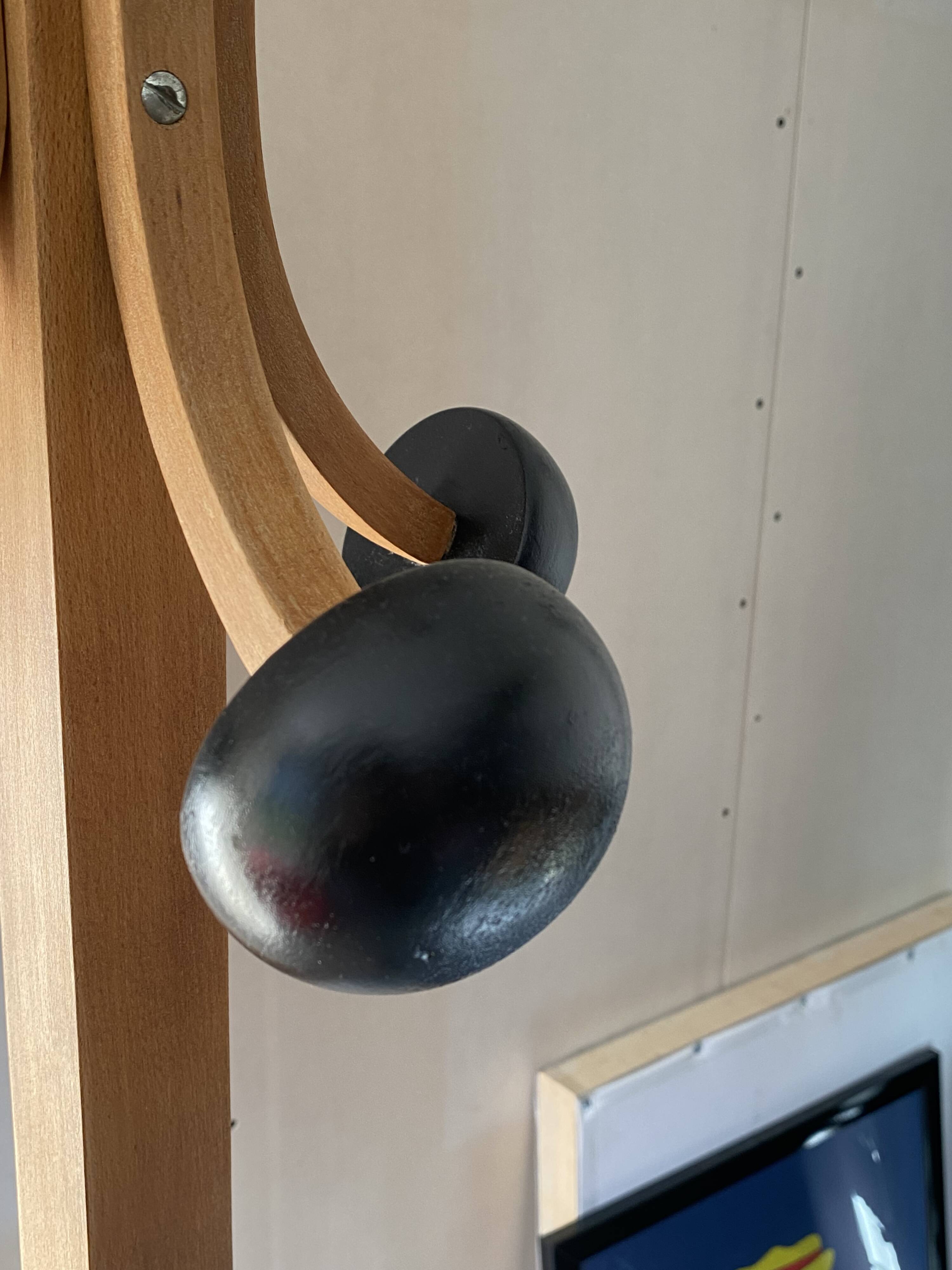 Stella coat rack in solid beech wood, vintage 1950s.