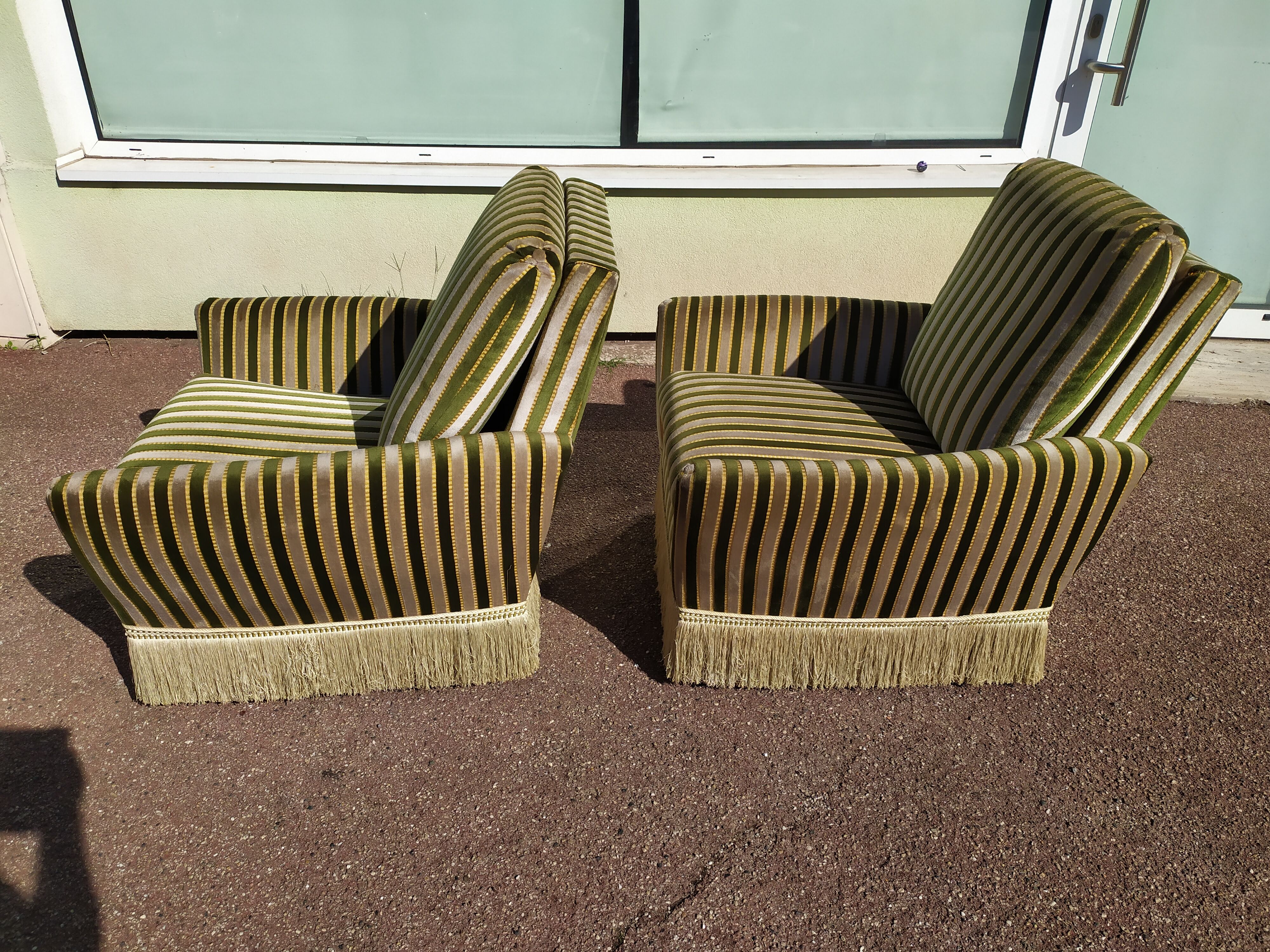 Lot de 2 fauteuils en velours