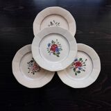 4 vintage Digoin Sarreguemines dinner plates 9177