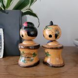 Two Kokeshi dolls