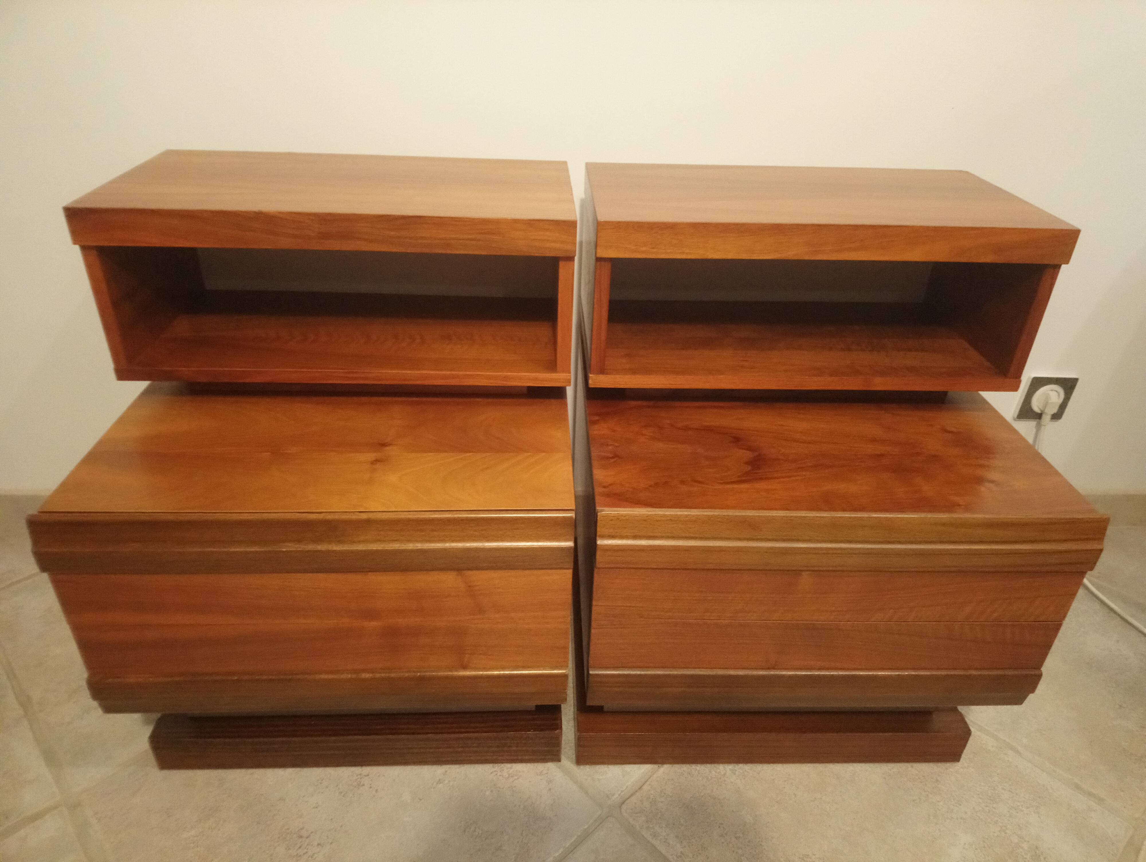 Paire de chevets scandinave teck année 70 simat doubinski