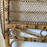 Rattan and wicker headboard