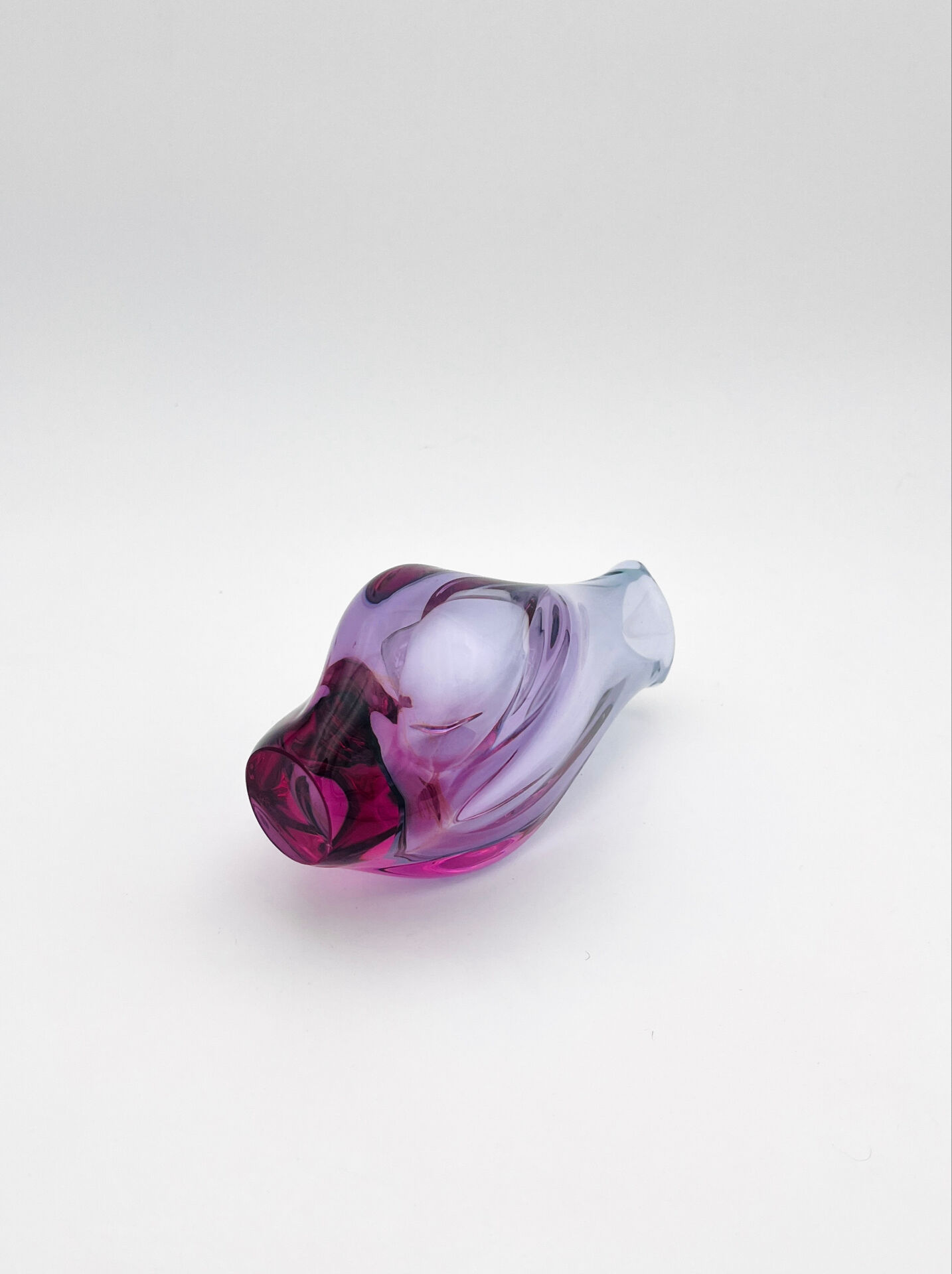Sommerso Vase Alexandrite Miloslav Klinger ZBS - Vintage Bohemian Glass