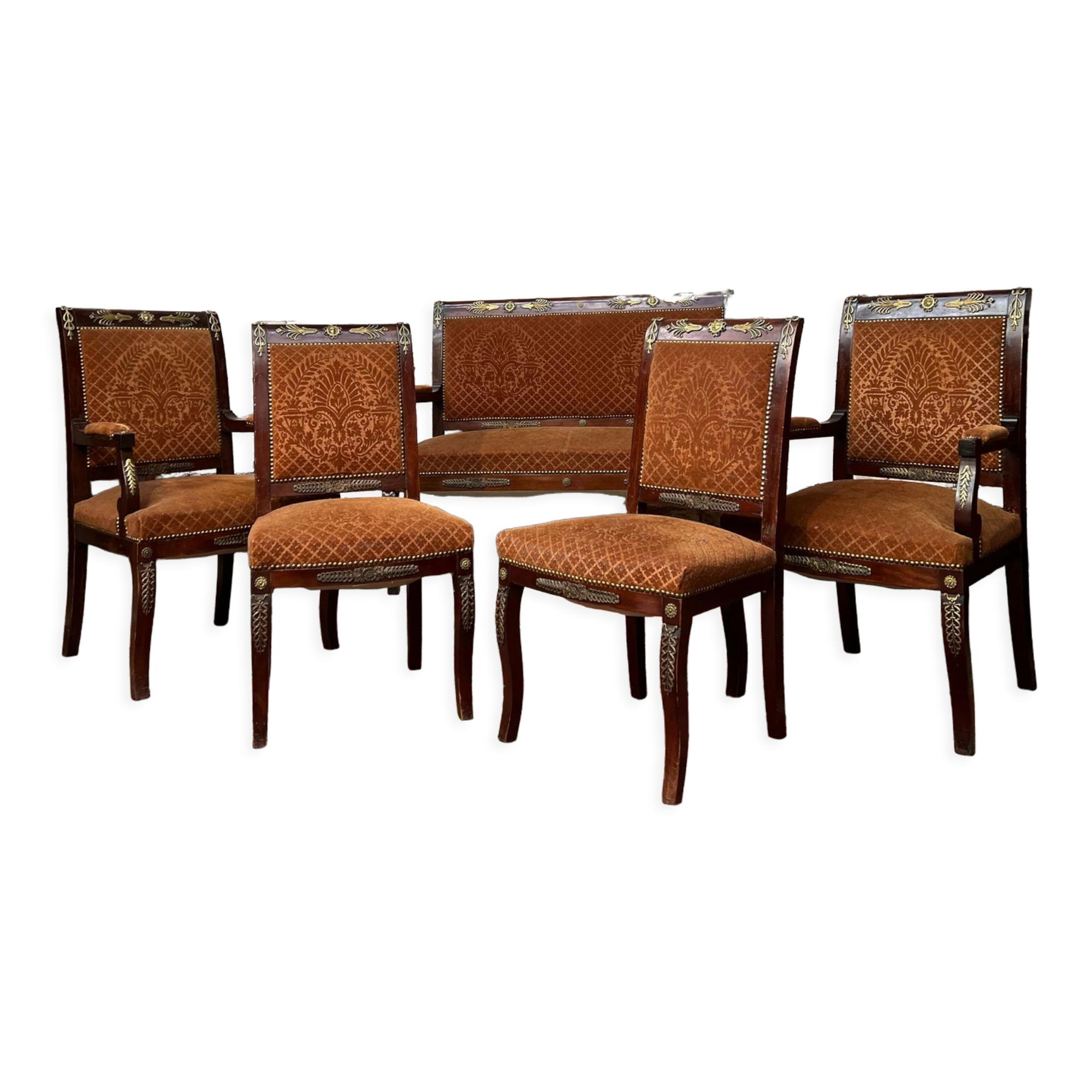 Mahogany living room furniture Empire style of the nineteenth century