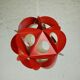 Orange metal origami decoration 70s