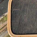 Black wicker rattan coffee table