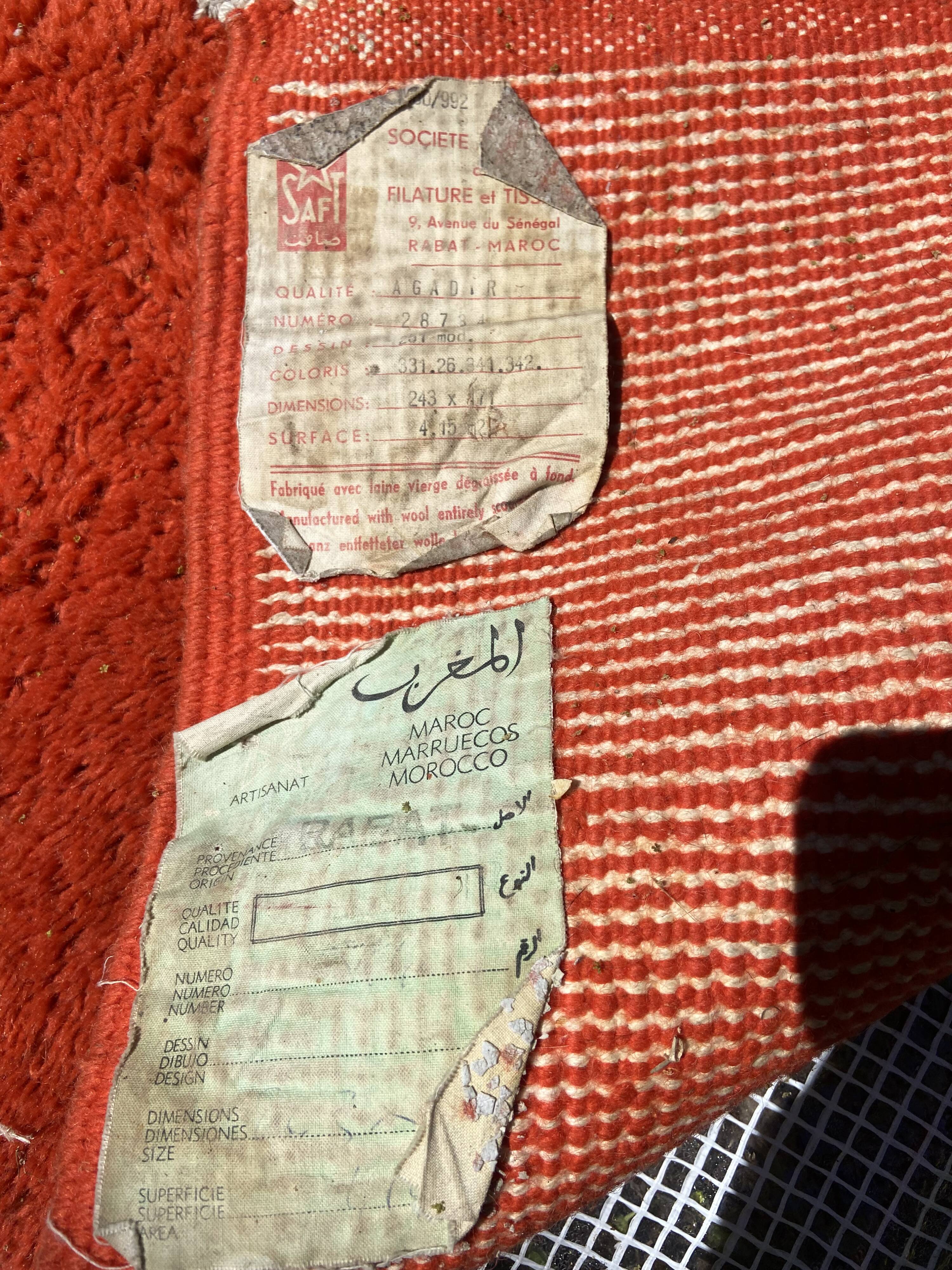 Moroccan carpet in vintage wool