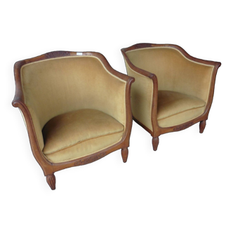 2 fauteuils crapauds  1930