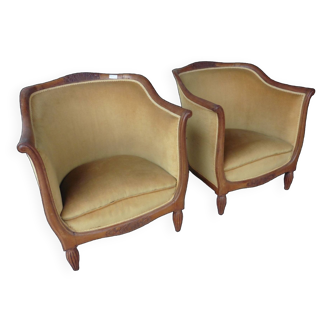 2 toad armchairs 1930