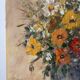 Vase de fleurs, huile sur toile signé Agnès Galland