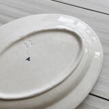 Vintage blue and white ceramic oval dish