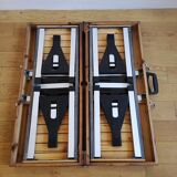 Folding wood picnic table