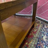 Coffee table 2 floors solid wood and pointed bamboo