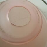 small pink lampshade in pink granite glass from the 50s